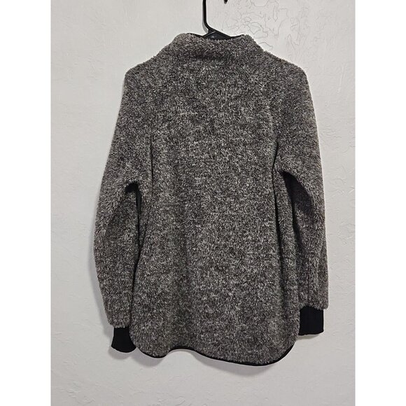 Scarlet Rose Sherpa Buffalo Plaid Shirt Snaps Mock Neck Sz Large Cabincore Cozy - Picture 3 of 11